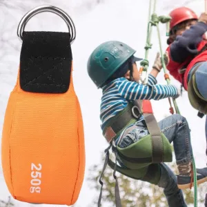 Safe and Firm Climbing Throwing Rope Bag, Climbing Tree Throwing Bag, Nylon Orange Throwing Rope Sandbag for Rock Climbing