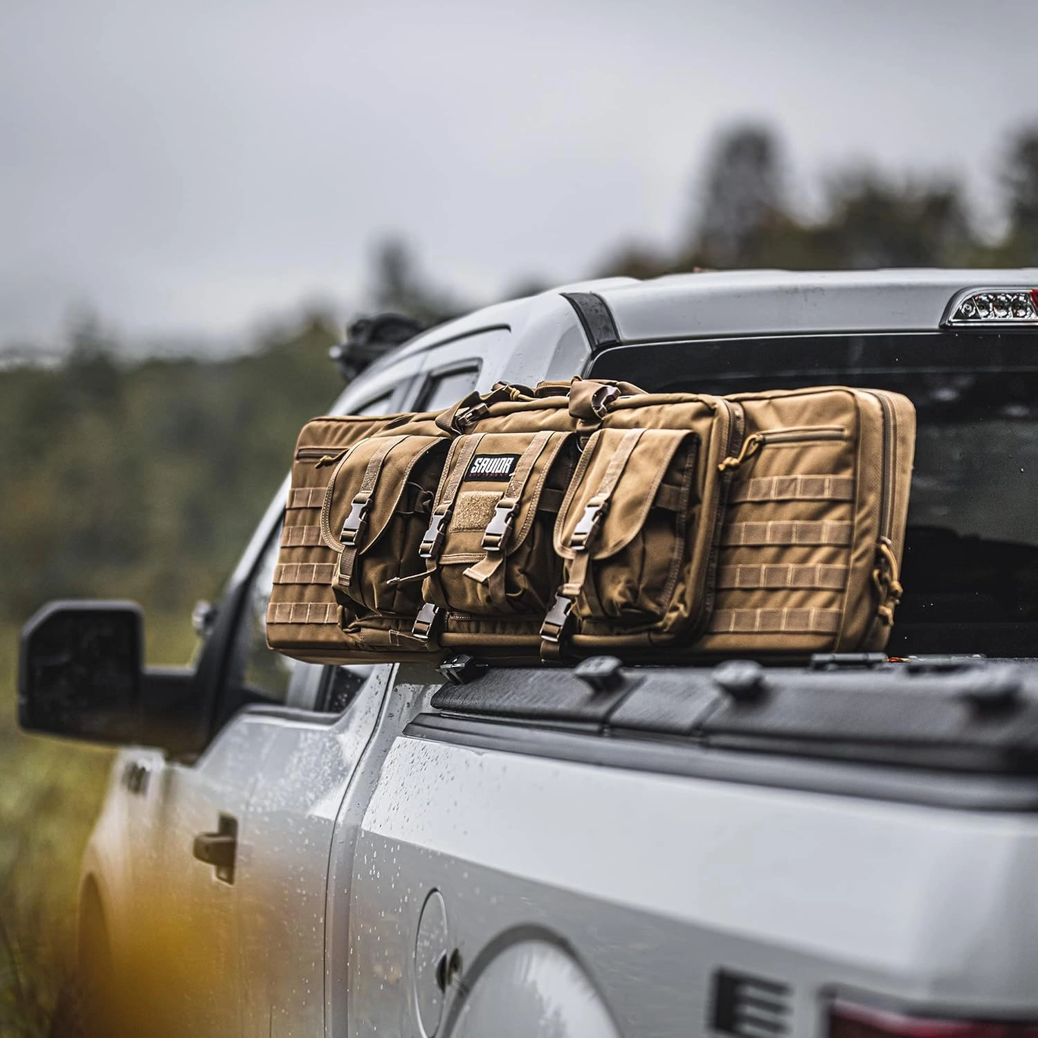 Savior Equipment American Classic Tactical Double Long Gun Bag Pistol Transportation Case w/Backpack Strap, Lockable Compartment, Available Length in 36" 42" 46" 51" 55"