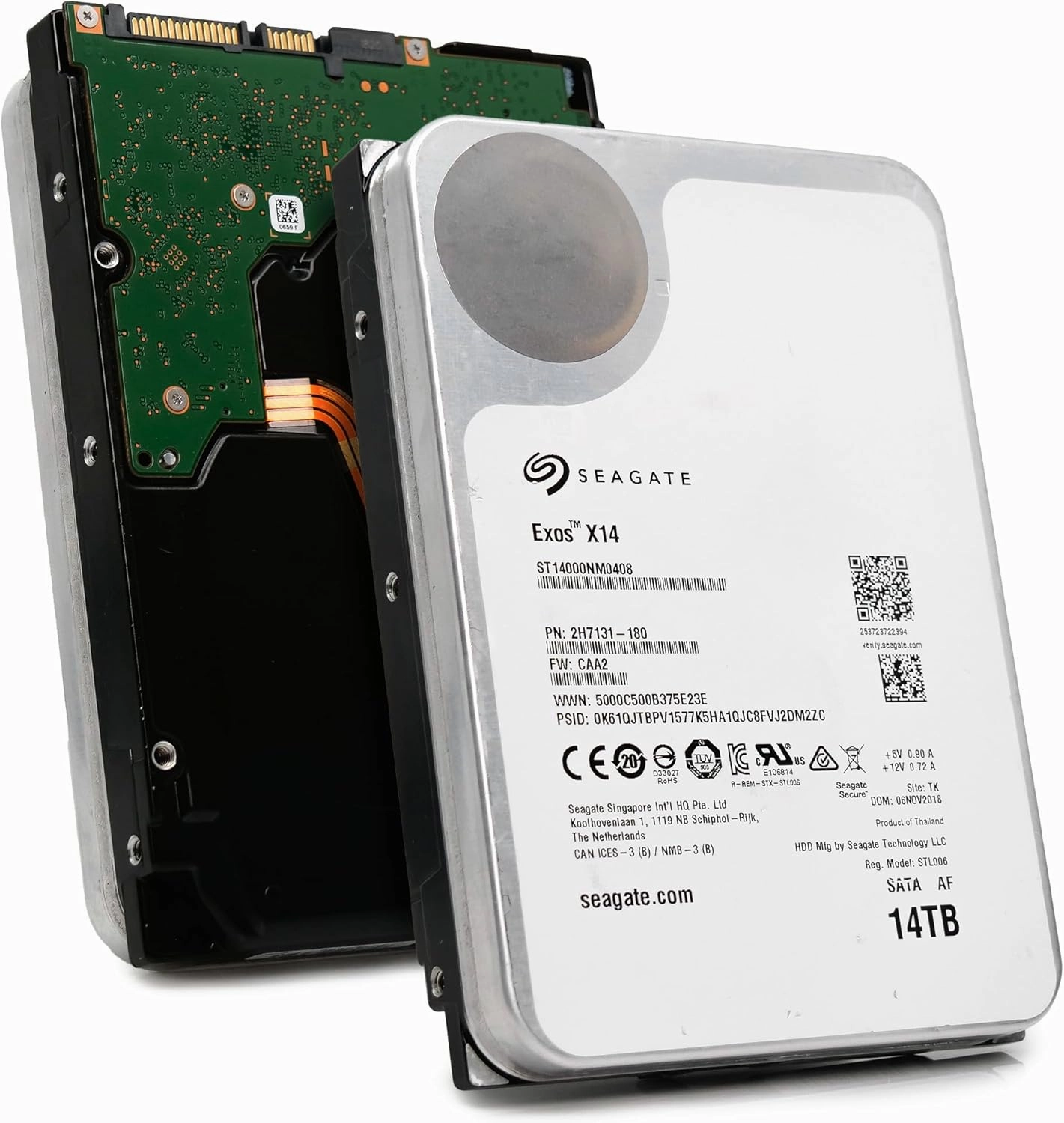 Seagate Exos X14 ST14000NM0408 14TB 7.2K RPM CMR SATA 6Gb/s 512e 3.5in Hard Drive (Renewed)