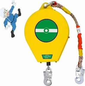 Self-Retracting Lifeline Fall Arrest Block Inertia Reel, Double Lock Structure, 7m Fall Protection Device for Roofing & Construction Safety