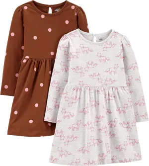 Simple Joys by Carter's Baby Girls' 2-Pack Stretch Rib Dresses