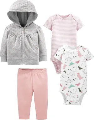 Simple Joys by Carter's Baby Girls' 4-Piece Jacket, Pant, and Bodysuit Set