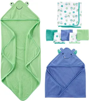 Simple Joys by Carter's Unisex Babies' 8-Piece Towel and Washcloth Set, Multipacks