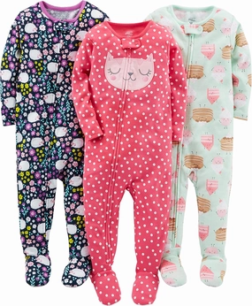 Simple Joys by Carter's Toddlers and Baby Boys' Snug-Fit Footed Cotton Pajamas, Pack of 3