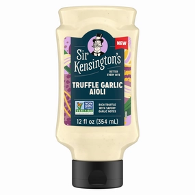 Sir Kensington's Spread & Dressing, Truffle Garlic Aioli 6 for Dipping, Drizzling & Spreading, Non-GMO, Certified Humane, Keto, Gluten Free & Kosher, 12 oz