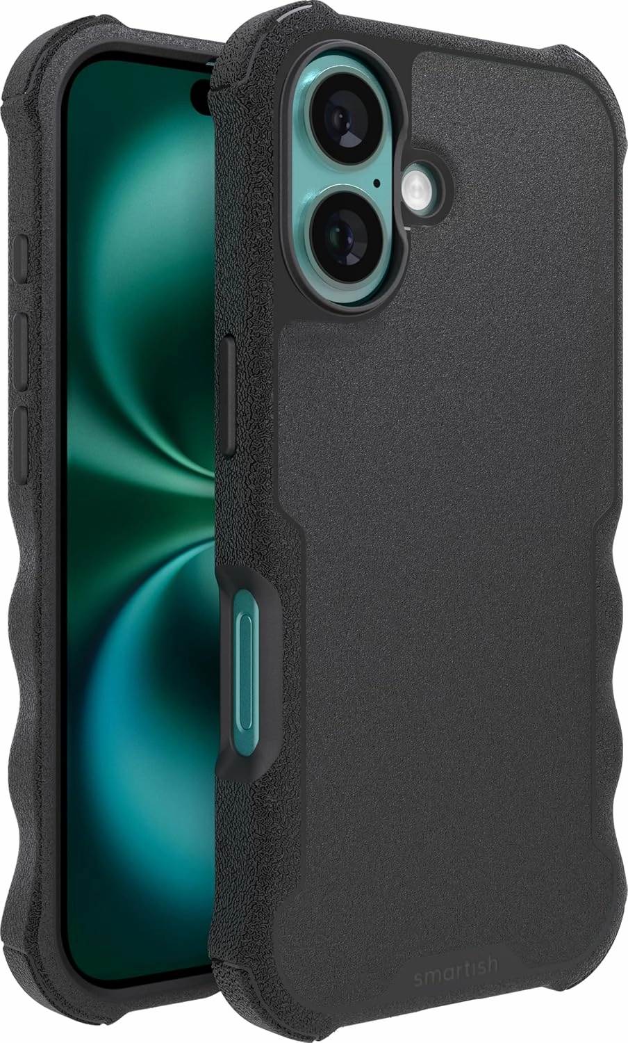 Smartish® iPhone 16 Protective Magnetic Case - Gripzilla Compatible with MagSafe [Rugged   Tough] Heavy Duty Grip Armored Slim Cover w/Drop Tested Protection for Apple iPhone 16 - Black Tie Affair
