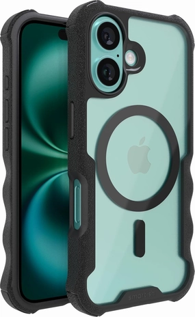 Smartish® iPhone 16 Protective Magnetic Case - Gripzilla Compatible with MagSafe [Rugged   Tough] Heavy Duty Grip Armored Slim Cover w/Drop Tested Protection for Apple iPhone 16 - Clearly Black