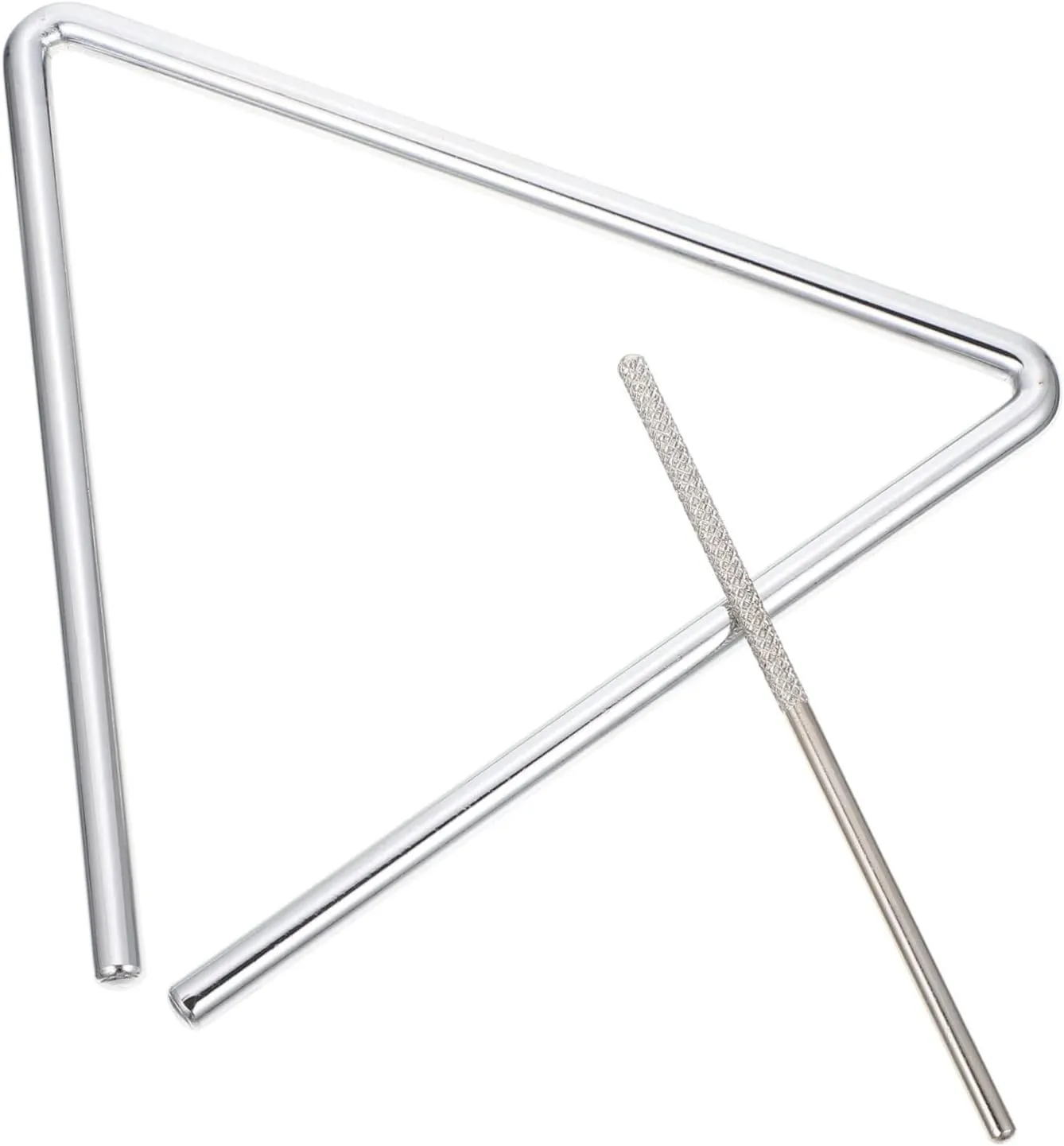 Sosoport 1 Set Triangle Music Instrument Percussion Triangle with Striker for Music Learning Educational for Enhances Creativity and Rhythm Skills Present for Birthdays