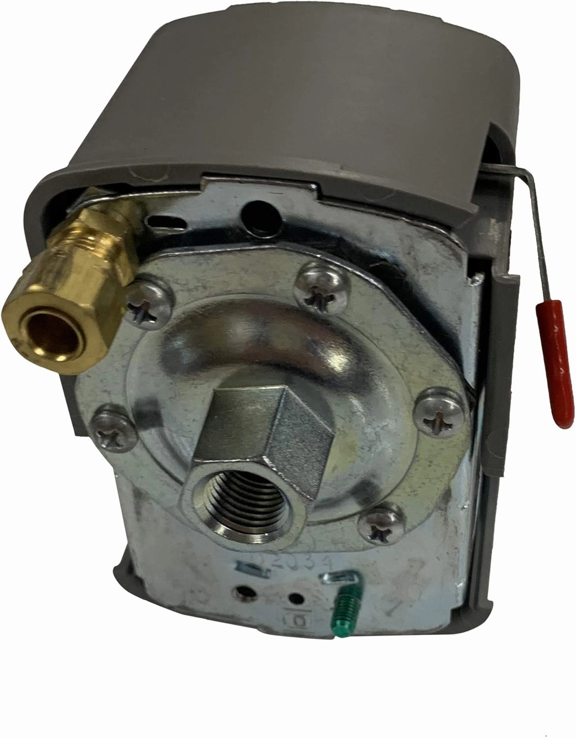 Square D 135-175 PSI Air Compressor Pressure Switch, Pumptrol, Hinge Lever Actuator, Grey, Manual Operation