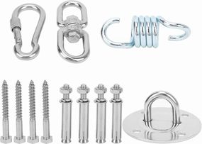 Stainless Steel Ceiling Wall Mount Anchor with and Spring, Load Bearing up to 661.4lb, Wire Drawing Outer Layer Care, Installation for Hammock Swing Hanging Suspension Straps YOG
