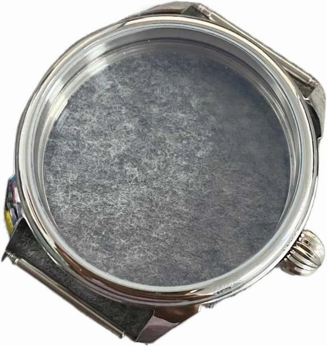 Stainless Watch Case compatible with ETA6497 compatible with Seagull ST36 Movement Polished 42MM Transparent Bottom Case Waterproof Ring Watch Accessories Watch case(Pumpkin head)