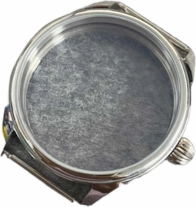 Stainless Watch Case compatible with ETA6497 compatible with Seagull ST36 Movement Polished 42MM Transparent Bottom Case Waterproof Ring Watch Accessories Watch case(Pumpkin head)