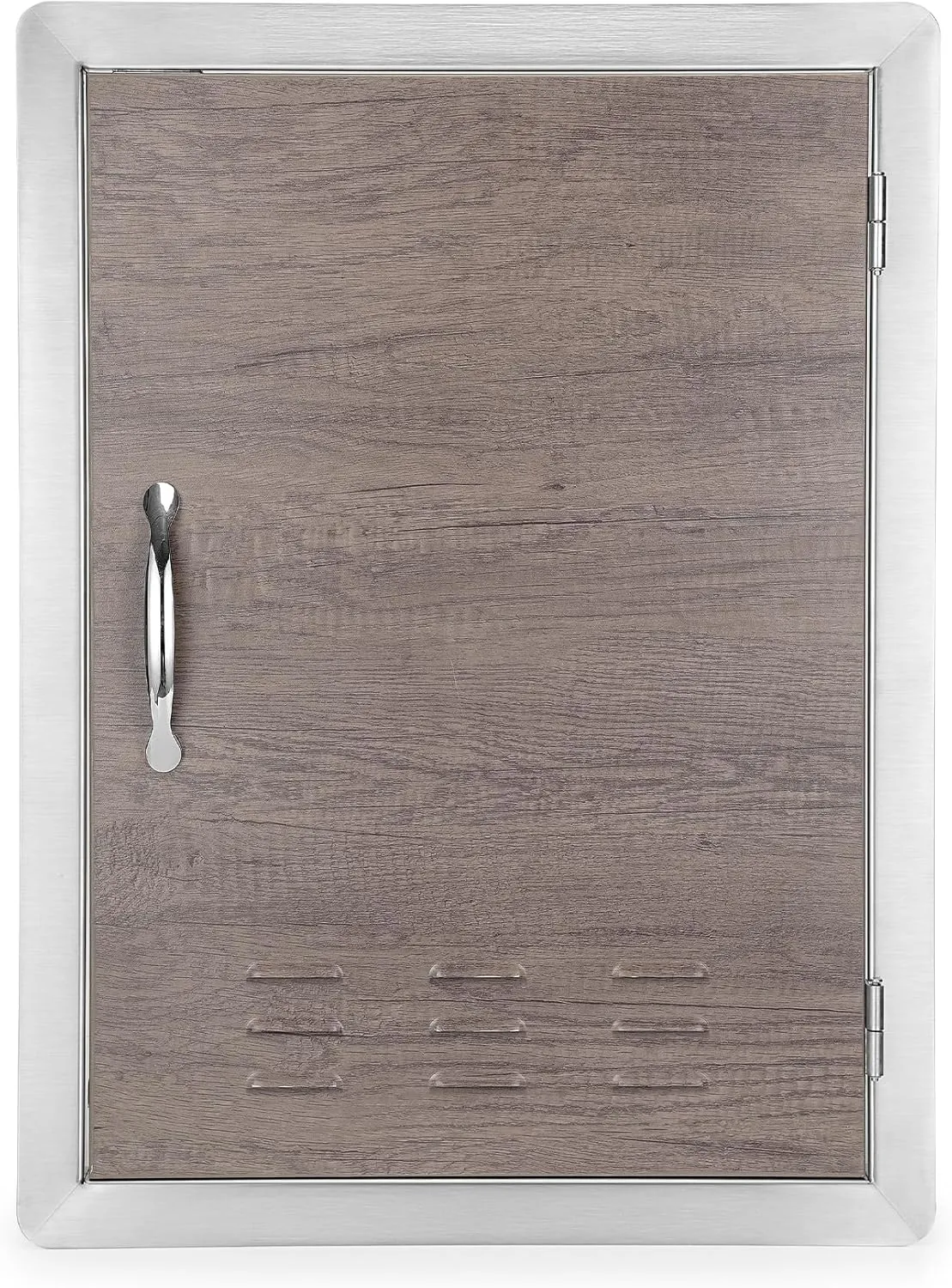 Stanbroil BBQ Access Door 20W x 27H Inch, Wood Grain Outdoor Kitchen Doors Wall Construction Single Vertical Door for Outside Kitchen, BBQ Island, Grill Station