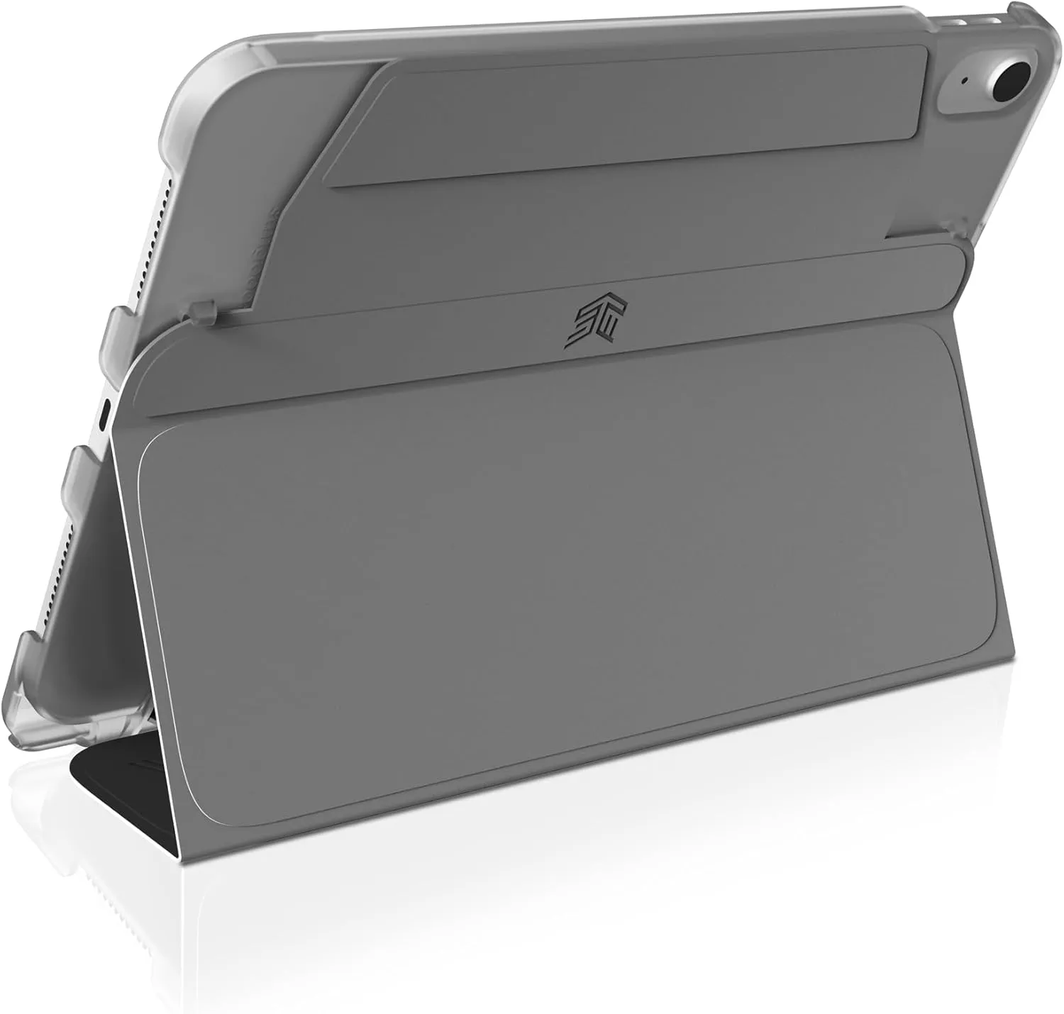 STM Studio for Apple iPad (A16/10th Gen) - Protective Lightweight Clear Case with Apple Pencil Storage/Holder & Sleep/Wake Cover - Black