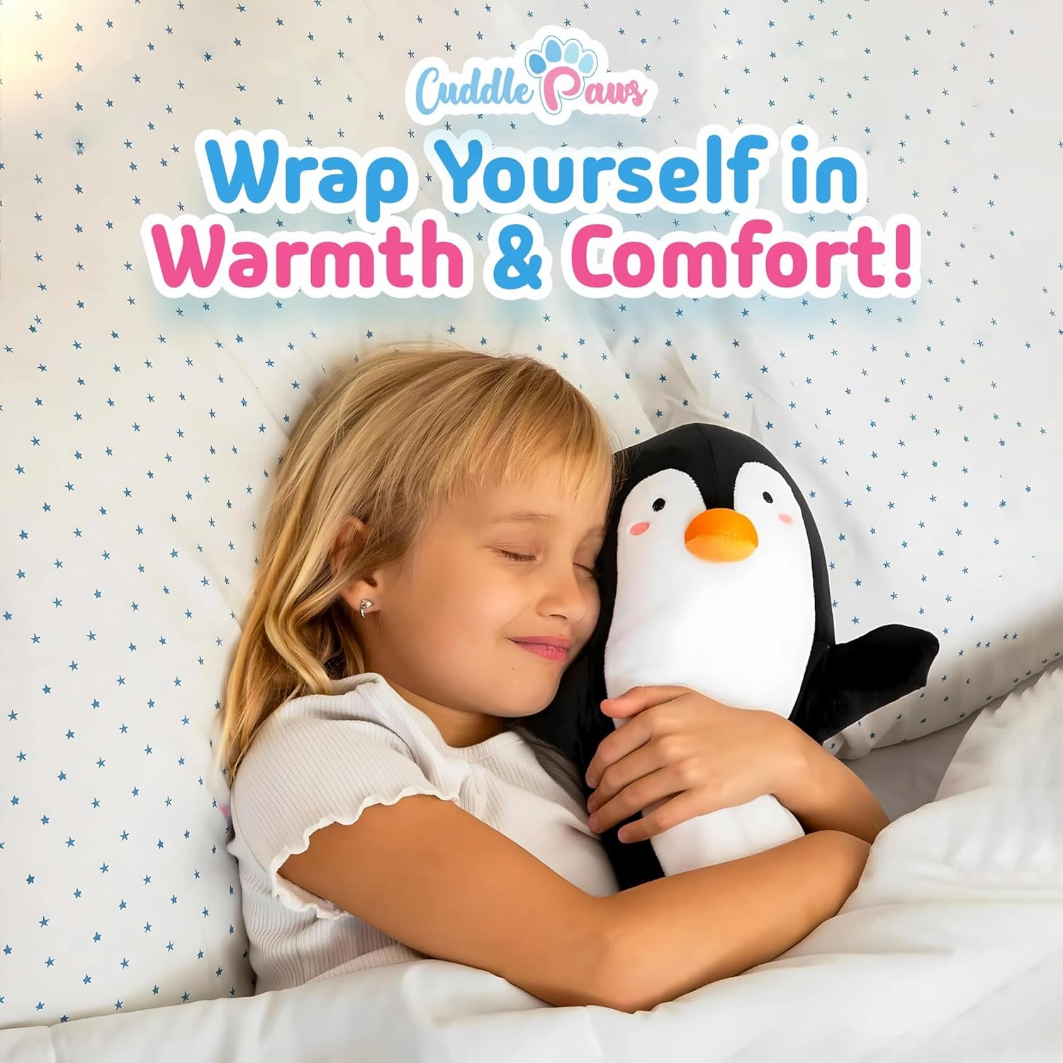 Stuffed Animal Penguin Body Pillow – Soft Plush Toy & Throw Pillow for Kids, Medium (35 Inches) Soft Plushies Stuff Gift for Boys and Girls