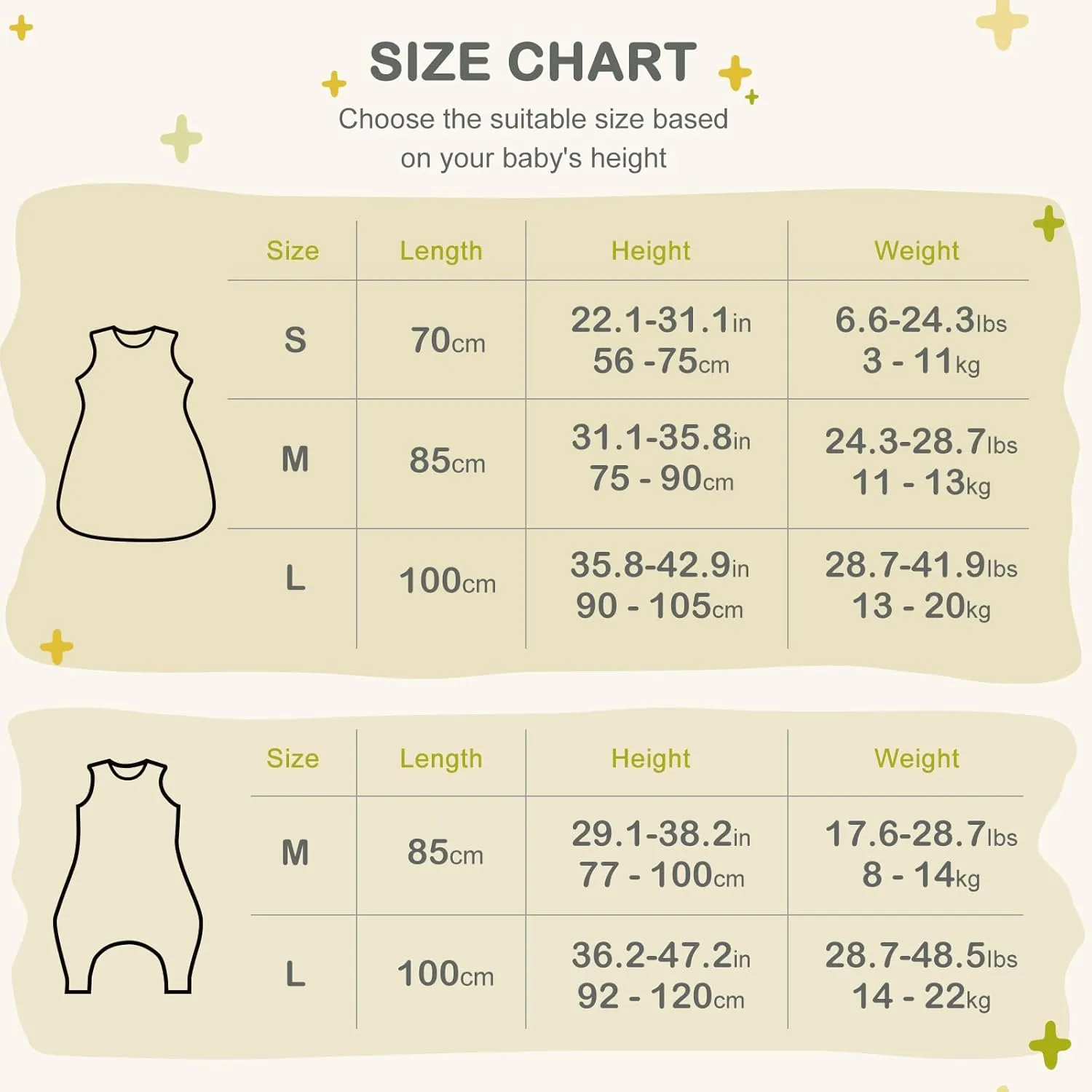 Super Soft 1.5 TOG Sleep Sack, 100% Organic Cotton All Season Warm Baby Wearable Blanket for 6-18 Months, Bear, Size M