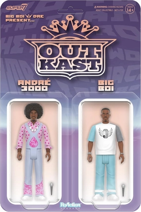 Super7 Outkast Big Boi & Dre Present Reaction Figures - (2 Pack) 3.75" Outkast Action Figures with Accessories Hip Hop Collectibles and Retro Toys