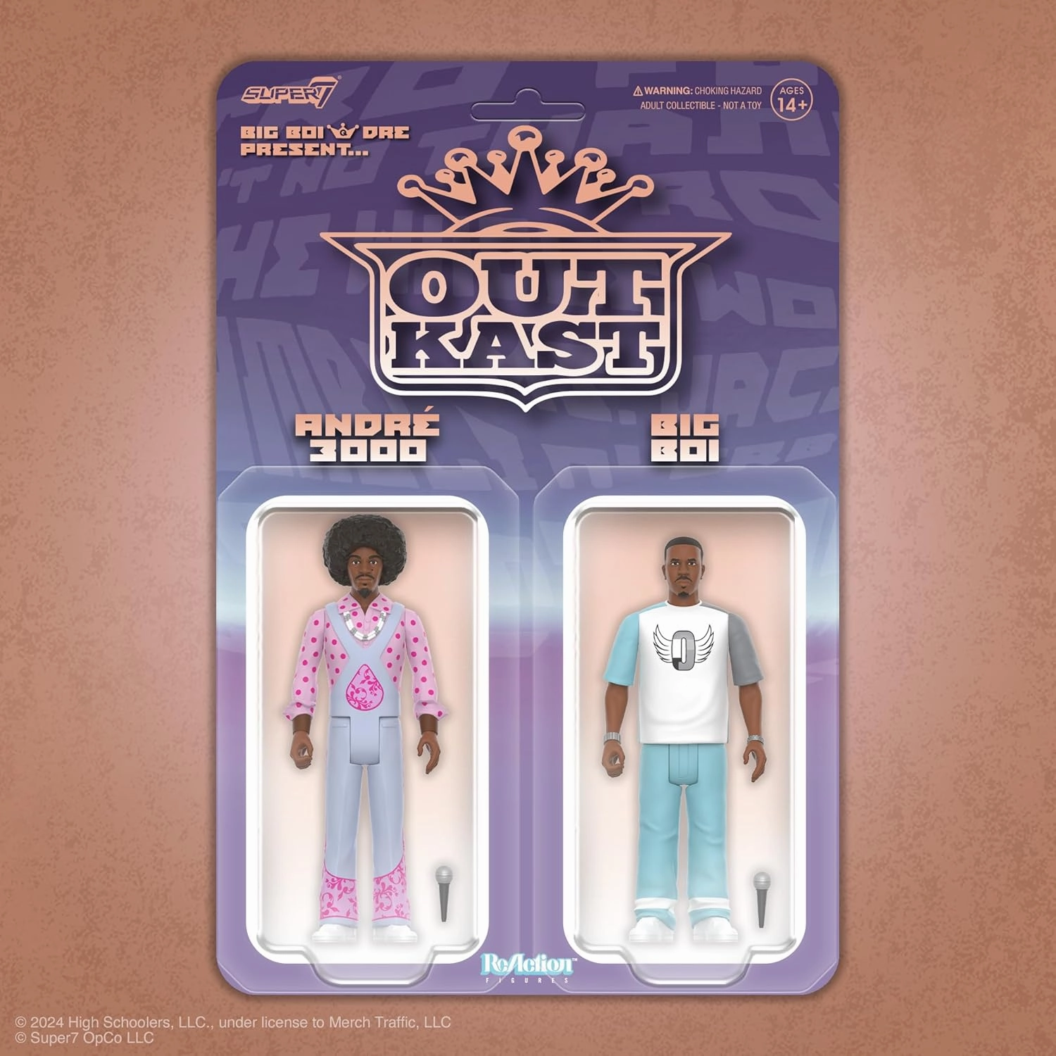 Super7 Outkast Big Boi & Dre Present Reaction Figures - (2 Pack) 3.75" Outkast Action Figures with Accessories Hip Hop Collectibles and Retro Toys