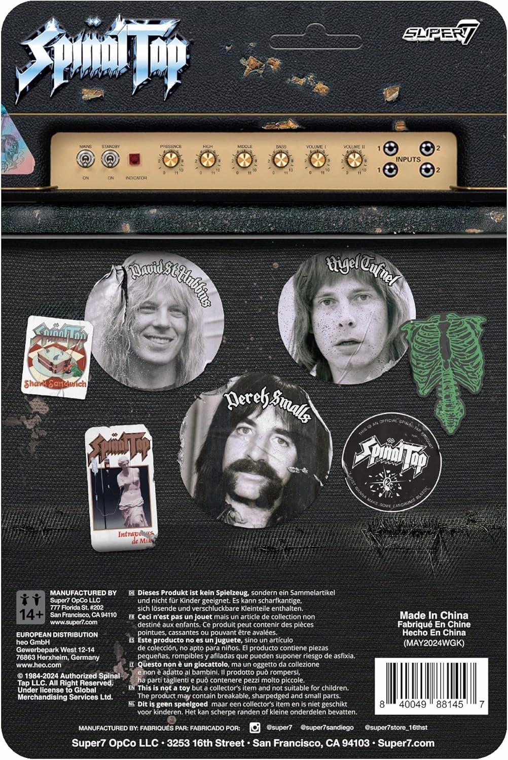 Super7 Spinal Tap Nigel Tufnel - 3.75" This is Spinal Tap Action Figure with Accessory Heavy Metal Collectibles and Retro Toys