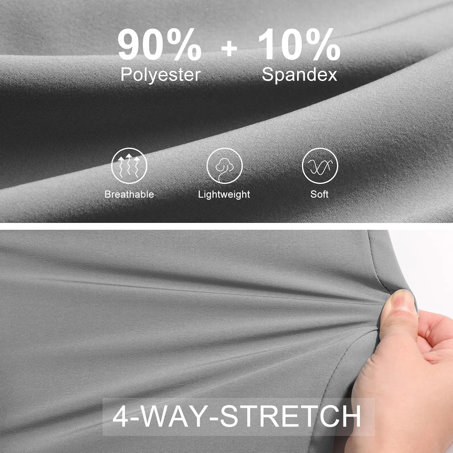 Surenow Men's Athletic Running Sweatpants Lightweight Stretch Jogger Track Pants Tapered Workout Gym Pants with Zipper Pocket