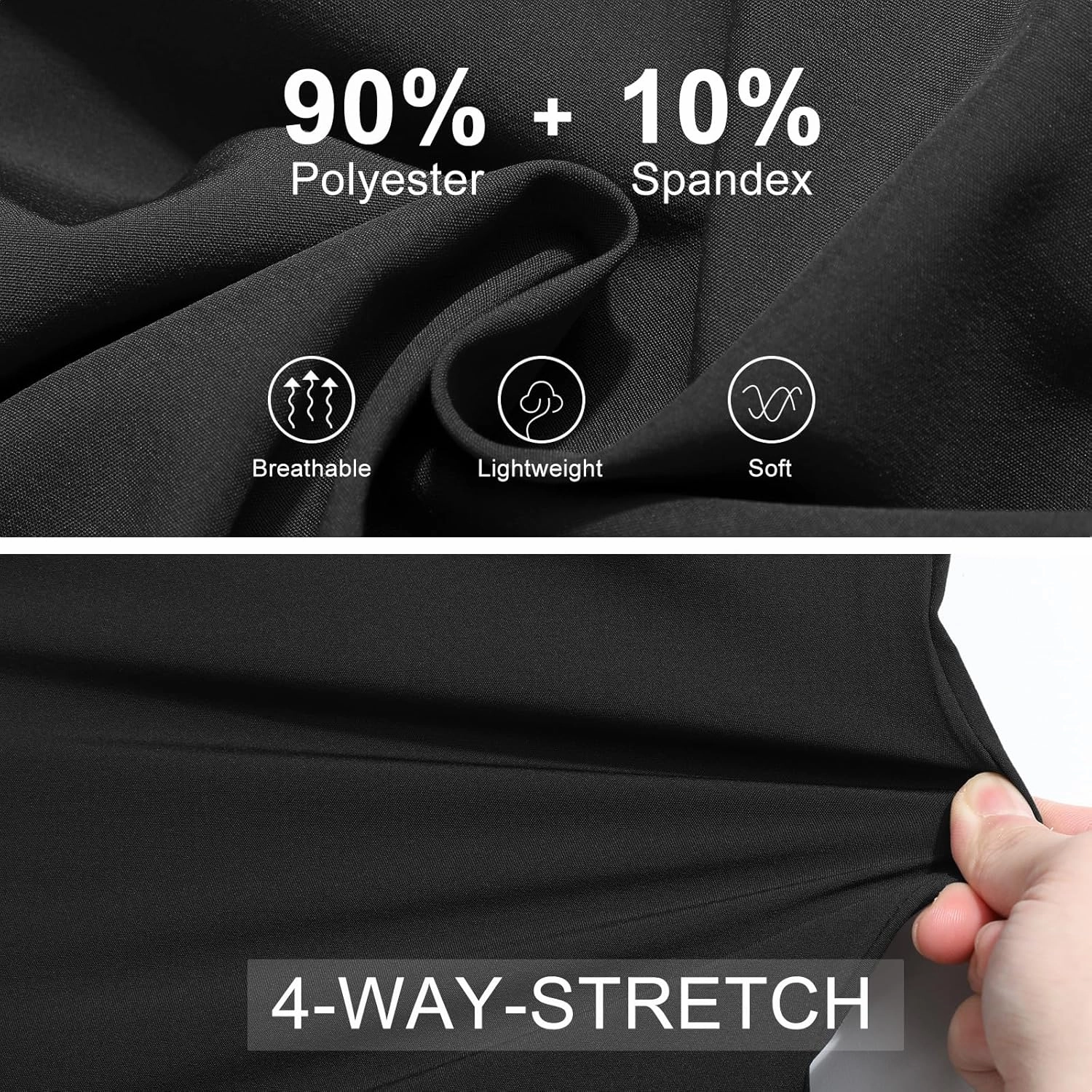 Surenow Men's Athletic Running Sweatpants Lightweight Stretch Jogger Track Pants Tapered Workout Gym Pants with Zipper Pocket