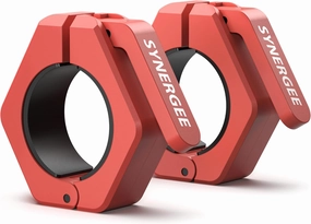 Synergee Barbell Collars - Magnetic or Aluminum – Locking 2" Olympic Size Weight Clamps - Quick Release Collar Clips – Bar Clamps Great for Olympic Lifts and Strength Training