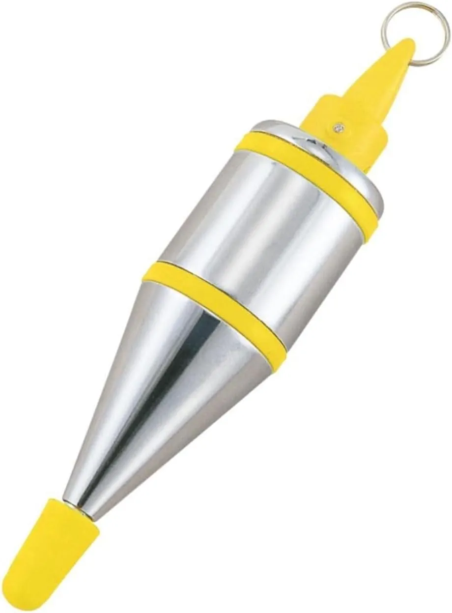 TAJIMA Plumb Bob - 7 oz (200g) Plumb-Rite with Quick-Stabilizing Cap & Embedded Bumpers - PQB-200