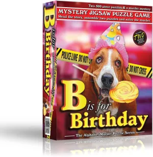TDC Games Alphabet Mystery Jigsaw Puzzle for Adults, 500 Piece Puzzle Game - B is for Birthday