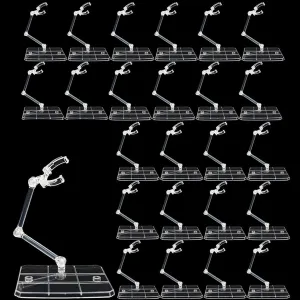 TEAMWILL 24pcs Adjustable Action Figure Display Holder Base Doll Model Support Stand