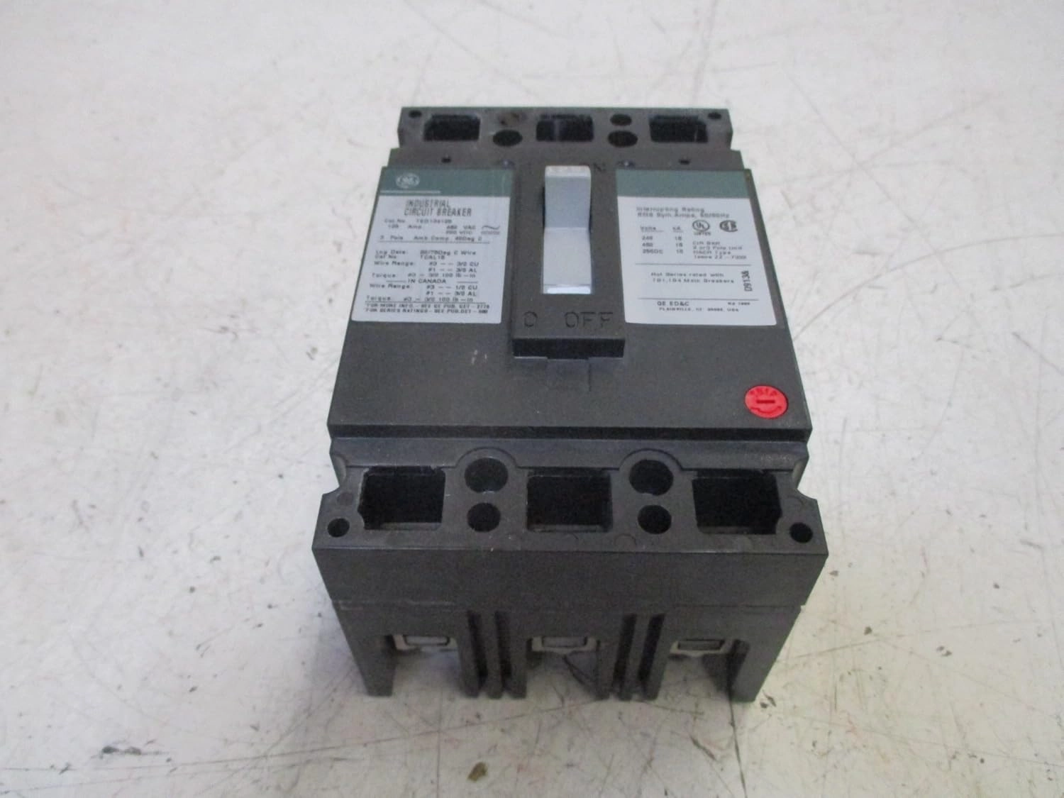 TED134125WL / TED Breakers by General Electric