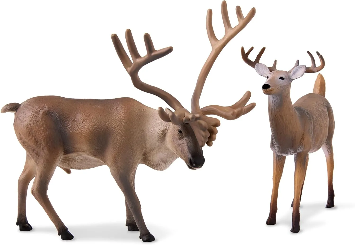 Terra by Battat – 6 Pcs 4-5" North American Animal Figurines(Reindeer, Fox, Polar Bear, White Tailed Deer, Alligator, Bald Eagle) – Realistic Toy Figures for Kids 3 