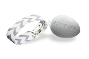 The Official Teething Egg Baby Teether in Multiple Colors. Teething Toys for Babies 0-6 Months and 6-12 Months (Gray)