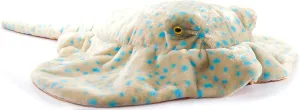 The Petting Zoo Blue Spotted Ray Animal Plushie, Gifts for Kids, Wild Onez Ocean Animals, Jumbo Stingray Plush Toy 42 inches from Tip of Tail to Head