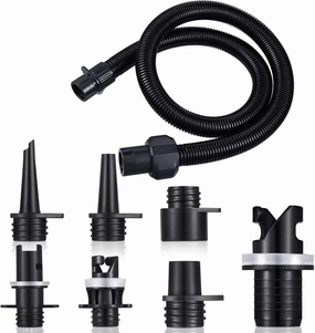 Therwen 8 Pcs Air Hose Kit Includes Air Pump Hose 7 Nozzles Adaptor Stand up Paddleboard Accessories Paddle Board Replacement Parts Compatible with SUP Electric Air Pump/HT-781/ HT782/ HT790/ HT-792
