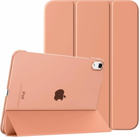TiMOVO Case for iPad (A16) 11th Generation 11 Inch 2025/iPad 10th Generation 10.9 Inch 2022, Slim Stand Cover with Hard Translucent Back, Support Touch ID, Auto Wake/Sleep, Apricot Orange