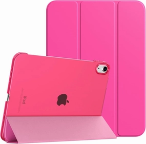 TiMOVO Case for iPad (A16) 11th Generation 11 Inch 2025/iPad 10th Generation 10.9 Inch 2022, Slim Stand Cover with Hard Translucent Back, Support Touch ID, Auto Wake/Sleep, Begonia Red