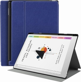 TiMOVO Case for Remarkable Paper Pro 11.8 Inch 2024, Multiple Viewing Angles Folding Book Folio Case with Pen Holder for Remarkable Paper Pro Color Tablet, Support Auto Wake/Sleep, Blue