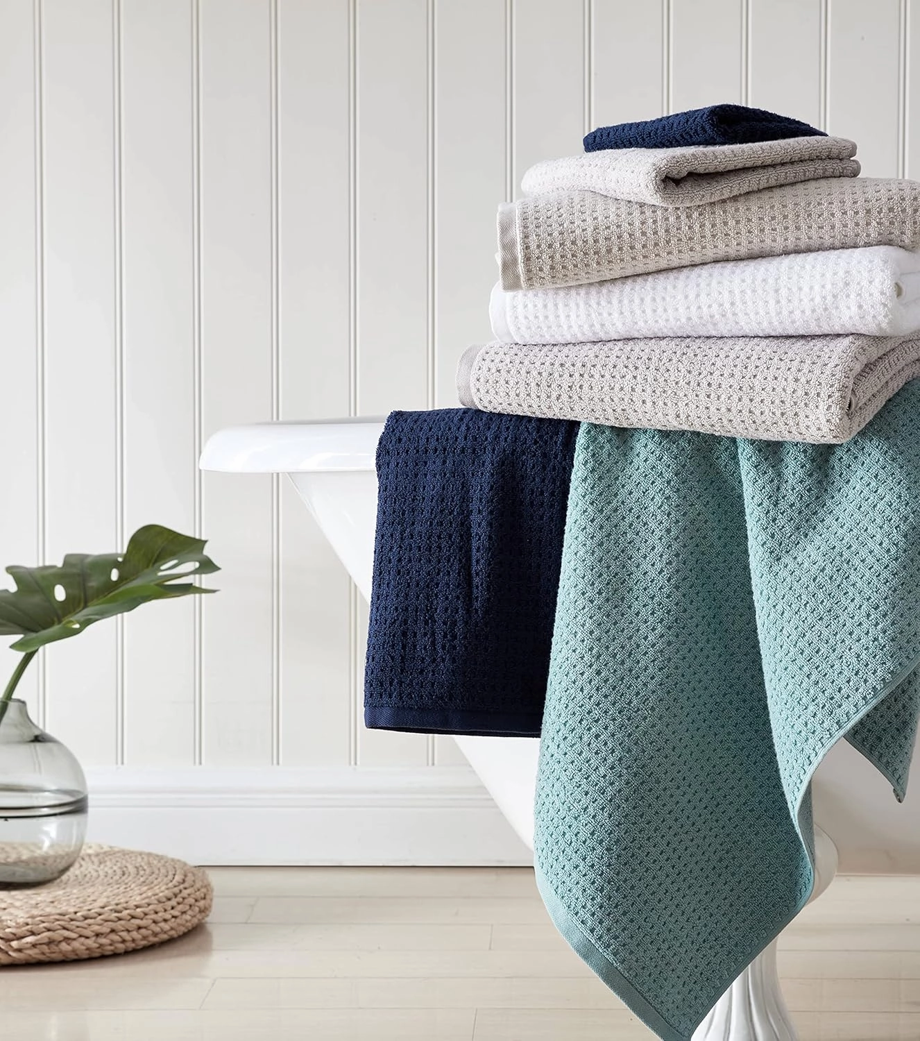 Tommy Bahama - Bath Towels, Highly Absorbent Cotton Bathroom Decor, Low Linting & Fade Resistant, Oeko-Tex Certified (Northern Pacific Dune Brown, 6-Piece)