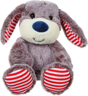 Toys 071603 Les Marinières Soft Toy Dog 24 cm Brown Red Stripes