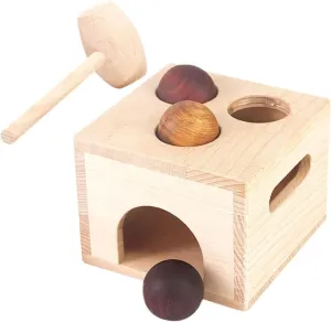Toyvian Pound A Ball Toy Pound a Ball Toys Hammer and Ball Drop Toys Wooden Punch Drop Pounding Bench Fine Motor Skills Toys Educational Playset for Wooden Education Toy