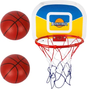 Trampoline Basketball Hoop with 2 Mini Basketball Easy to Install, Upgraded Basketball Hoop for Trampoline Dunk, Fit for Straight Pole,for Indoor and Outdoor Use