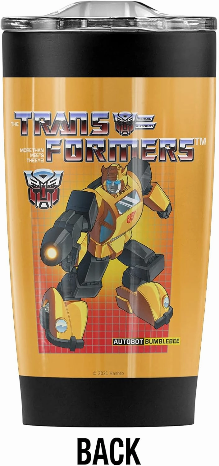 Transformers Bumblebee Stainless Steel Tumbler 20 oz Coffee Travel Mug/Cup, Vacuum Insulated & Double Wall with Leakproof Sliding Lid