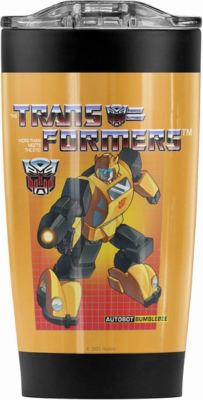 Transformers Bumblebee Stainless Steel Tumbler 20 oz Coffee Travel Mug/Cup, Vacuum Insulated & Double Wall with Leakproof Sliding Lid