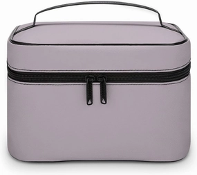 Travel Makeup Bag, Simple Stylish Chic Dusty Lilac Cosmetic Bags for Women Large Capacity Waterproof Toiletry Bag Make up Organizer