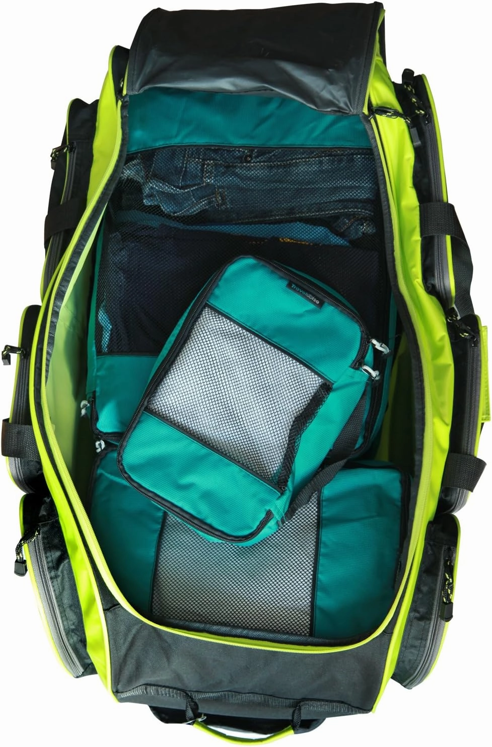 TravelWise Luggage Packing Organization Cubes 5 Pack, Teal, 2 Small, 2 Medium, 1 Large (TWPC-24)