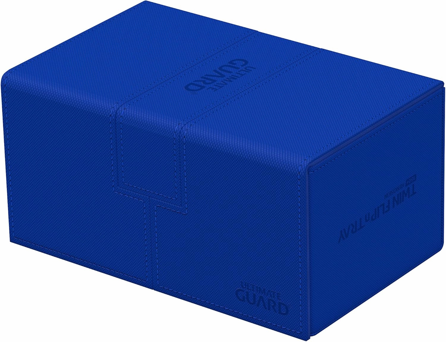 Ultimate Guard Twin Flip'n'Tray 160 , Deck Case for 160 Double-Sleeved TCG Cards   Dice Tray, Blue, Independent Magnetic Closure & Microfiber Inner Lining