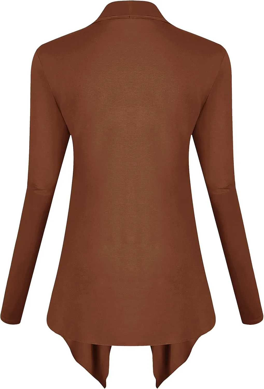 Urban CoCo Women's Drape Front Open Cardigan Long Sleeve Irregular Hem