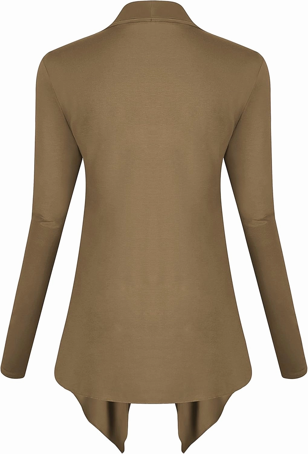 Urban CoCo Women's Drape Front Open Cardigan Long Sleeve Irregular Hem