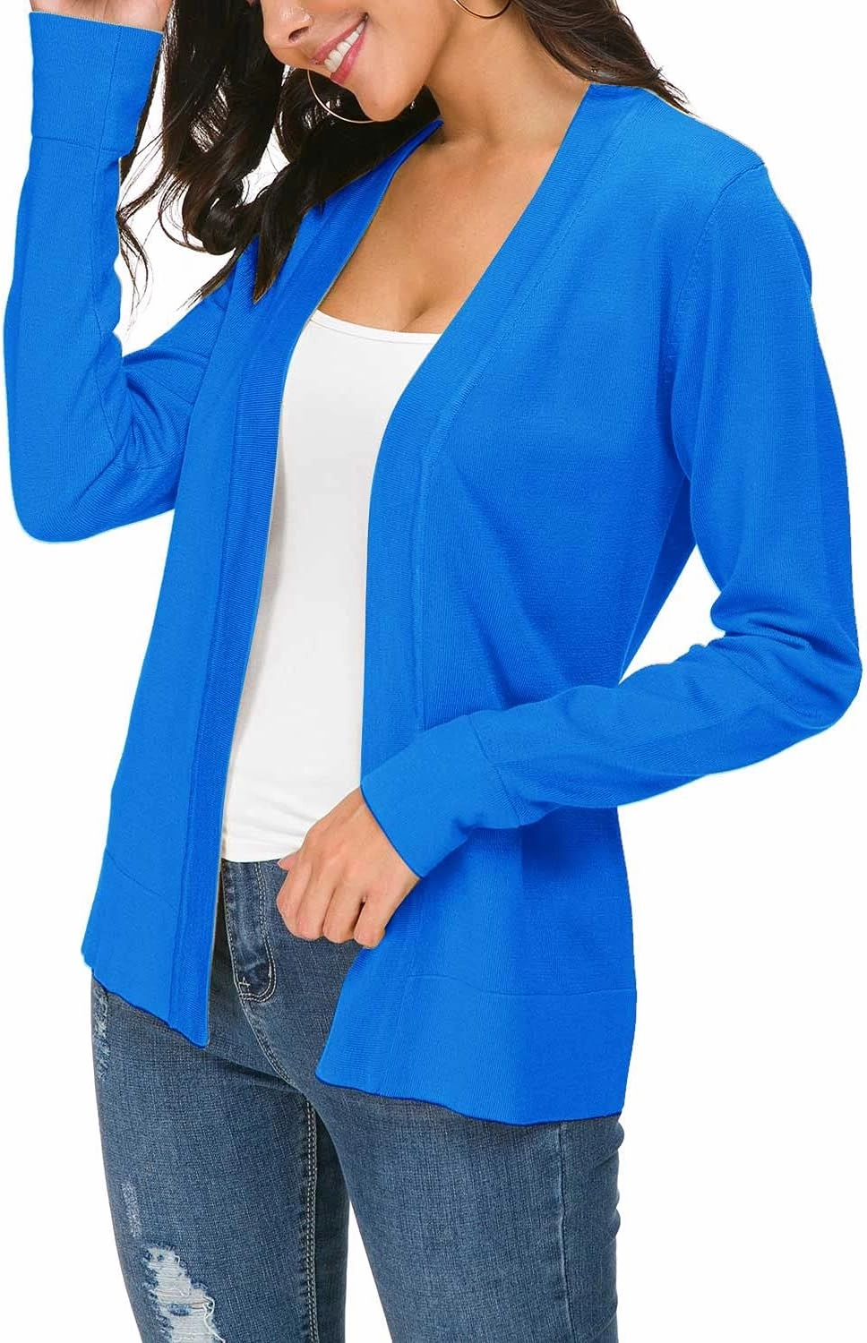 Urban CoCo Women's Long Sleeve Open Front Knit Cardigan Sweater