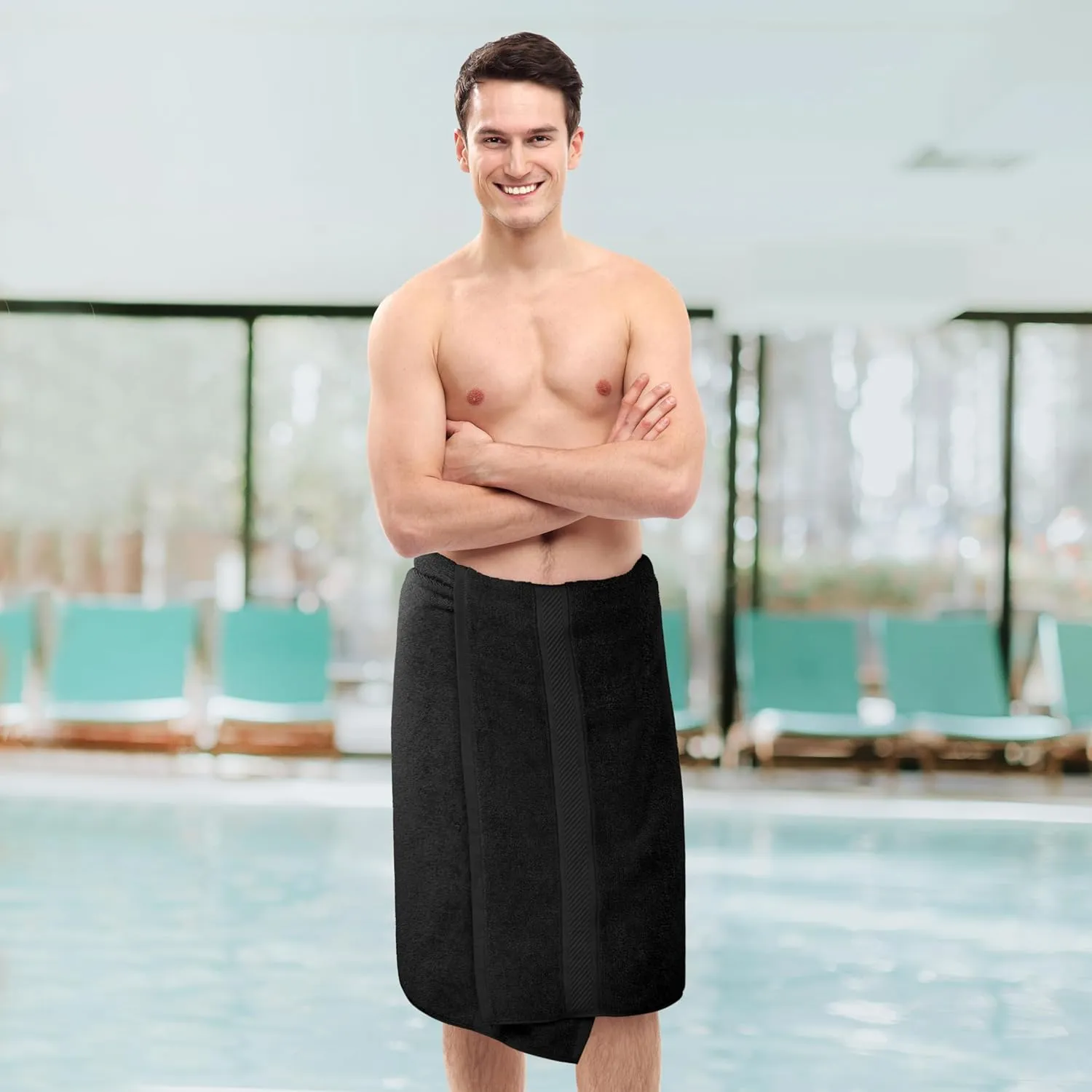 Utopia Towels 6 Pack Medium Bath Towel Set, 24 by 48 Inches, 500 GSM 100% Ring Spun Cotton, Lightweight and Highly Absorbent Quick Drying Premium Towels for Hotel, Spa and Bathroom, Black